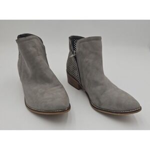 Madden Girl Women's Neville Ankle Boots Booties Gray Grey Blush Paris 10 M